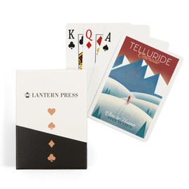 Lantern Press Telluride, Colorado, Skier in The Mountains, Litho (52 Playing Cards, Poker Size Card Deck with Jokers)