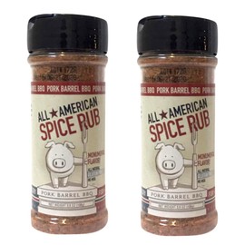 Pork Barrel BBQ All American Spice Rub, All Purpose BBQ Rub - Keto, No MSG, Gluten-Free and Sugar-Free, 3.8 oz - Pack of 2