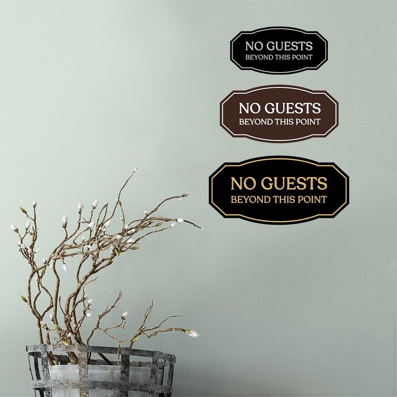 Signs ByLITA Victorian No guests Beyond This Point Business Sign