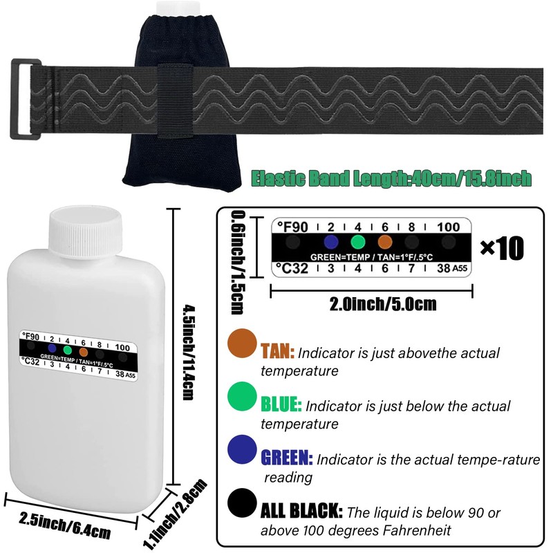 14 Pcs Urine Test Complete Kit,Includes 2 Empty Bottles,10 Adhesive