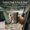 Titanium Water Cup 600ml, Ultralight Coffee Mug for Camping, Raw
