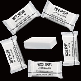 5-Pack White Seal Putty Waterproof Duct Seal Repair Sealing Clay, Quick Mending Mud for Drain Connection,Air Conditioning Hole, Wall Hole