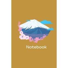 Japanese style notebook sakura mountain design
