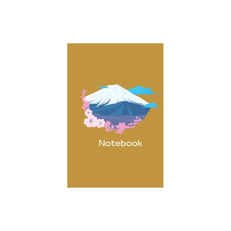 Japanese style notebook sakura mountain design