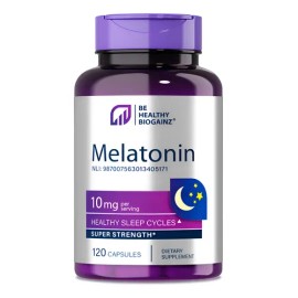 Biogainz Melatonina Suplemento Energía Cápsulas Sin Sabor 120 Unidades                                                                                