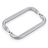 Ranbo Brushed Nickel 6" （CTC） Tubular Back-to-Back Shower Door Handle，3/4"