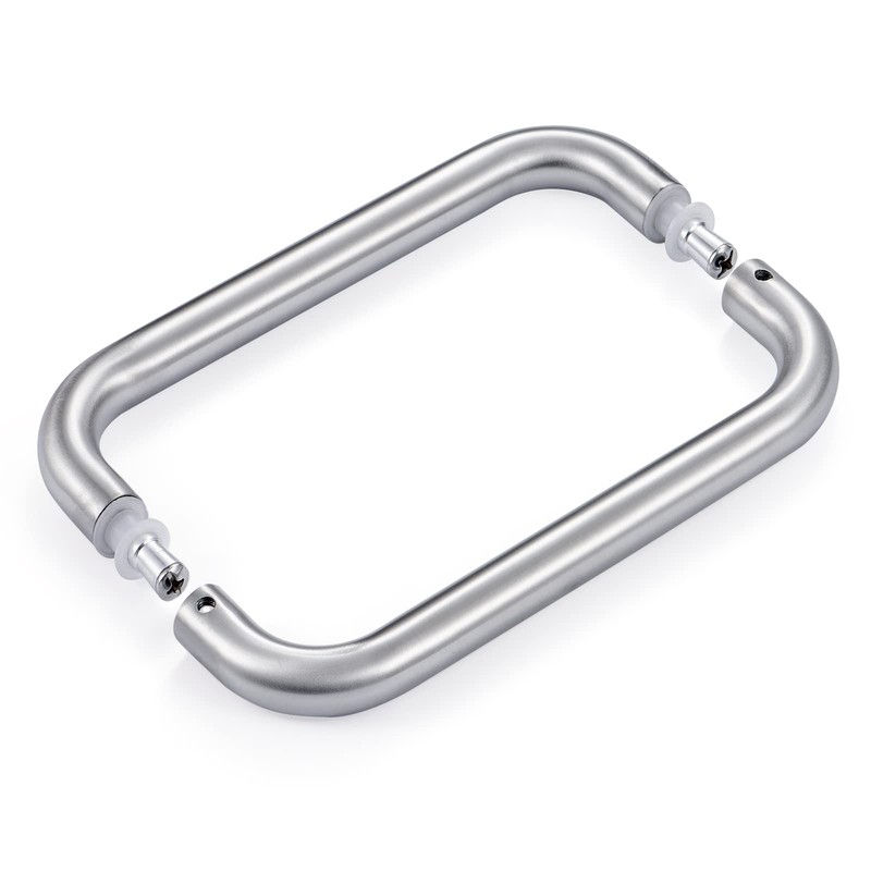 Ranbo Brushed Nickel 6" （CTC） Tubular Back-to-Back Shower Door Handle，3/4"