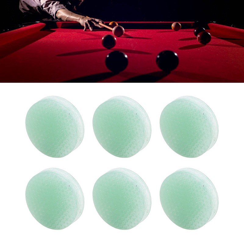6pcs Billiard Pool Cue Tips 14mm Crystal Pool Cue Tips