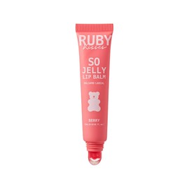 Ruby Kisses So Jelly Tinted Lip Balm, Hydrate & Non-Sticky Nourishing Lip Gloss Treatment, Glossy Finish, Hydrating Balm Buildable Customize Tint (Berry)