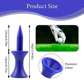RNBEVANSANNE 110 Count Blue Castle Golf Tees Plastic 1-1/2 Inch (38mm)