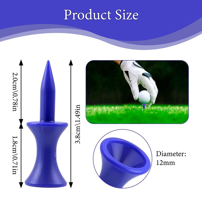 RNBEVANSANNE 110 Count Blue Castle Golf Tees Plastic 1-1/2 Inch