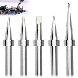 LPZMPZ Set of 5 ET Soldering Tips Replacement Soldering Tip ETS ETA ETB ETD Replacement ET Soldering Tip Replacement for Weller WES51 WESD51 WE1010NA PES51 Soldering Iron Handle Tip Welding Pen Nozzle