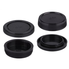 OM Camera Body Cap & Rear Lens Cover Compatible for Olympus OM Mount Cameras and Lens, for OM-1, OM-2, OM-3 Camera (2 Pack)