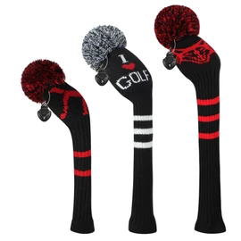 Scott Edward Knit Golf Head Covers for Woods Set of 3 Fits Well Driver(460cc) Fairway Wood and Hybrid(UT) The Perfect Change for Golf Bag