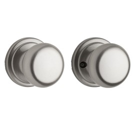 Kwikset Hancock Hallway/Closet Passage Door Knob with Microban Antimicrobial Protection in Satin Nickel