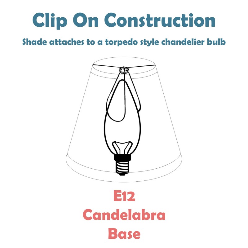 Aspen Creative 32044-6A, Hardback Empire Clip-On Chandelier Lamp Shade, White,