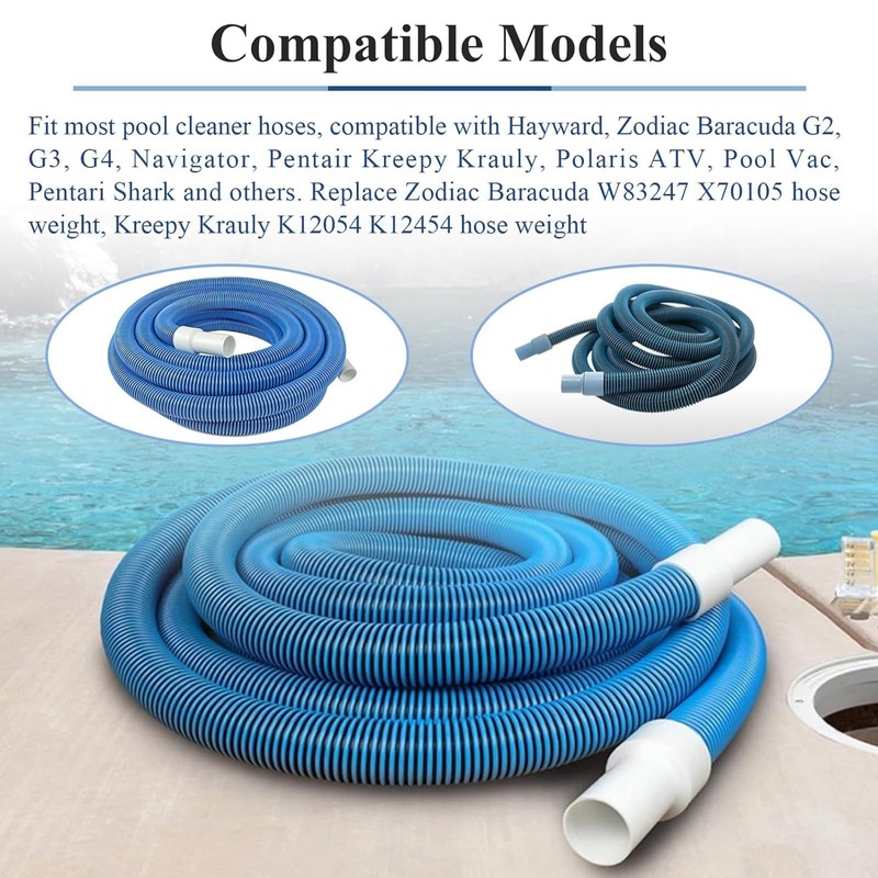 8 Pcs Light Blue Pool Cleaner Hose Weight Compatible with