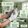suction 4 Pairs Dusting Gloves, Set with Grey and White