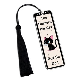 Horror Cat Themed Gifts for Women, Black Cat Bookmarks for Cats Lovers, Spooky Halloween Basket for Boys Girls, Stocking Stuffers for Women Book Lovers, Cats Lovers Gifts, Christmas Stocking Stuffers