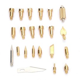 22pcs Brass Electric Soldering Iron Accessories Woodworking Leather