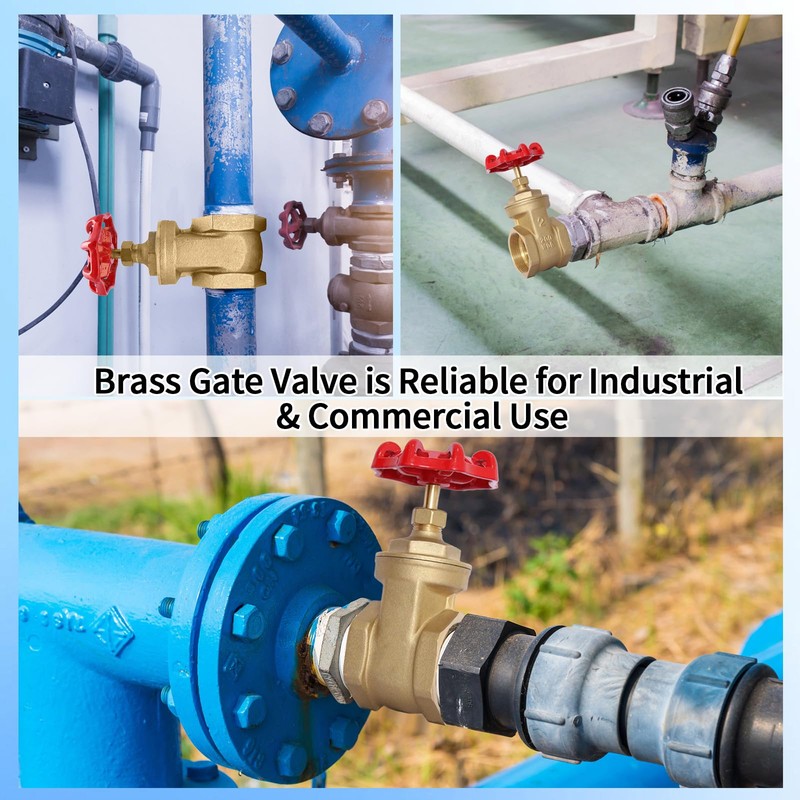 Boltigen 1’’ NPT Brass Gate Valve, 200 WOG Manual Rotary