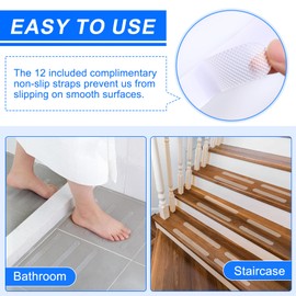 2 Pack 24 Inch Grab Bars for Bathtubs and Showers, Anti Slip Handicap Grab Bars for Shower, Safety Bath & Toilet Rail for Elderly Senior, Shower Handle Disability Assist Bathroom Handrail