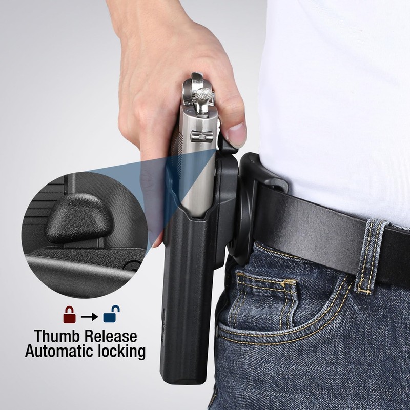 OWB 1911 Holster – Fit Most Non-Rail 1911 Pistol with