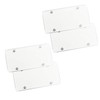ZONETECH Clear Unbreakable License Plate Shields 4-Pack Novelty/License Plate Clear