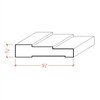 EWCA35 Contemporary 3-1/2" Wide x 3/4" Stepped Casing. Unfinished Trim,