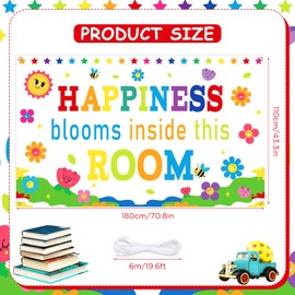 Classroom Welcome Banner White Welcome Back to School Backdrop First Day of School Decorations Inspirational Posters Motivational Background Banner for Classroom School Bulletin Board Wall Decor