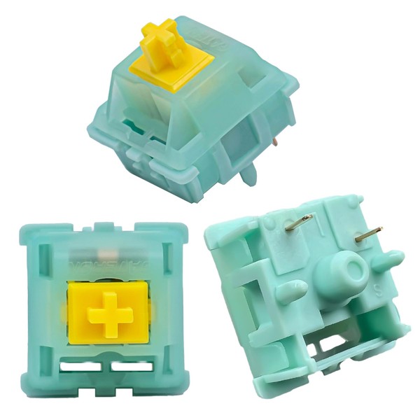 Gateron Jade Yellow Pro Open V3 Linear Keyboard Switch,5-Pin 55gf