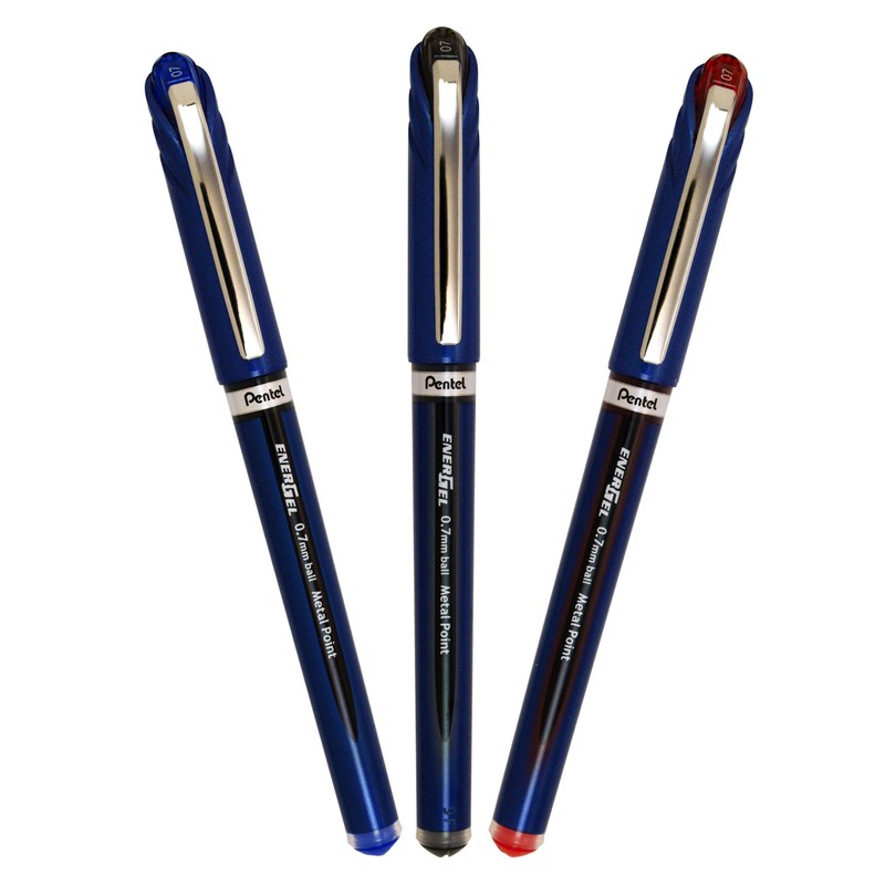 Pentel Energel Euro Ballpoint Pen, 0.7mm Triangle Tip, Blue Ink