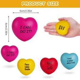 Ainiv Heart Style Squeeze Stress Balls, 4pcs Stress Relief Ball, Sensory Stress Ball for Kids and Adults, Hand Exercise Stress Relief Balls, Squeeze Toys for Anxiety, Fidget, Tension, Manage Anger