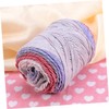 Tofficu 1Roll Rainbow Knitting Yarn for Crochet DIY Crafts Soft