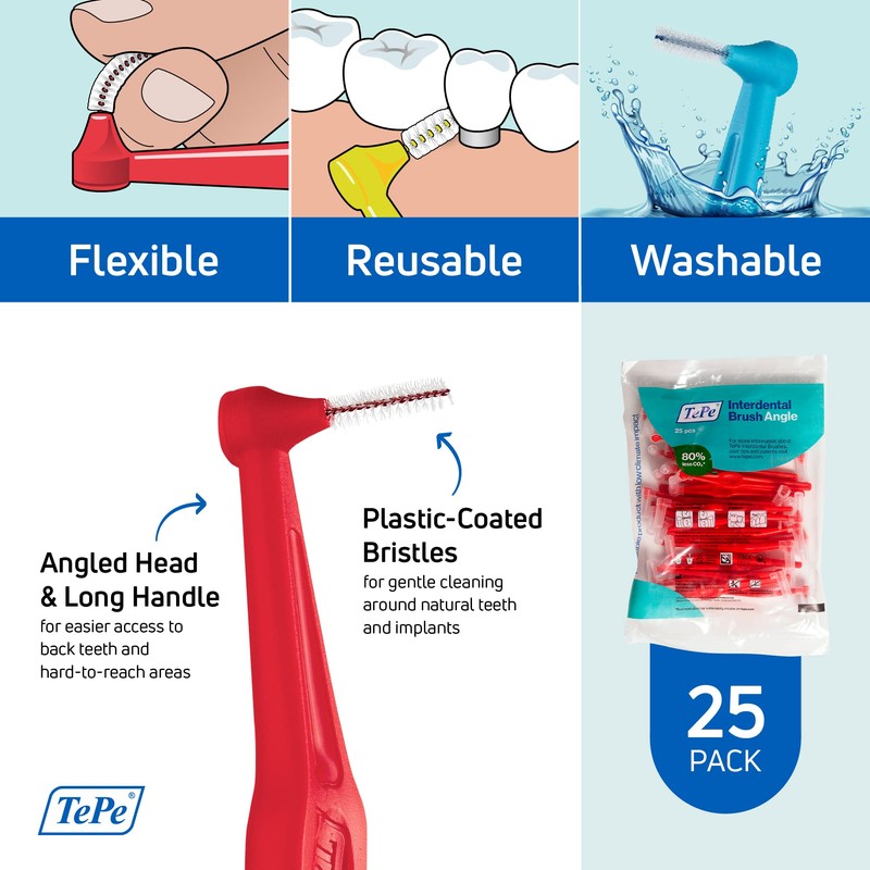 TePe TePe Interdental Brushes Angle Red 0.5 mm Pack of