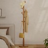 Solid Wood Coat Rack Freestanding Coat Tree with 10 Hooks,