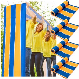 Woanger 4 Pcs Teamwork Games Group Learning Activity Carnival Team Building Games Fun Playing Run Mat for Kids Teens Adults Family Field Day Outdoor Indoor School Backyard Party, 1.47 x 19.68 ft