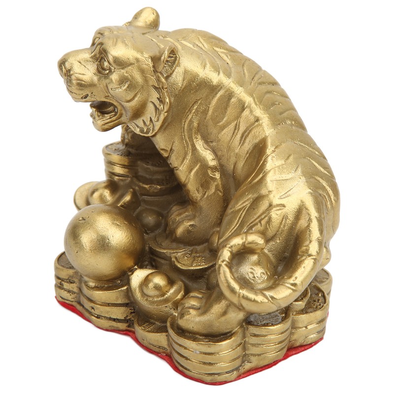 Brass Tiger Statue Sturdy Durable Brass Attract Wealth Fortune Easy