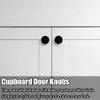 ZGIOPGEIN 6 Pcs Cupboard Knobs 30mm Matte Black Door Knobs