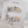 [Premium Nail] Heart Handmade Dangle Stone Handmade Nail Tip -