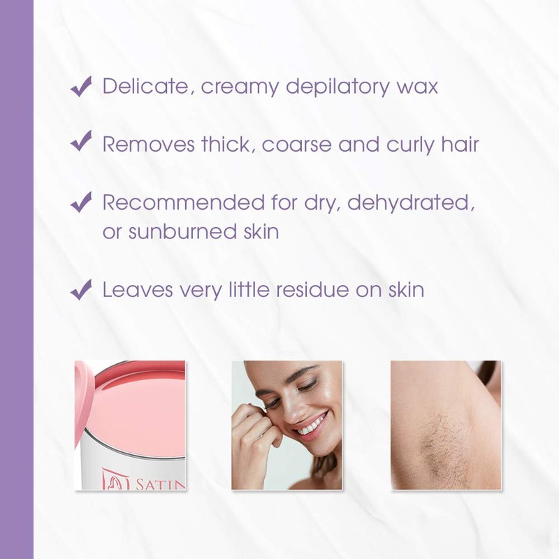 Satin Smooth Deluxe Cream Hair Removal Wax - Soft Wax