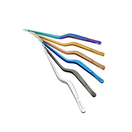 CREATIVECHEF 8-Inch Kitchen Tweezers: Ergonomic, Stainless Steel, Precision Grip (Black)