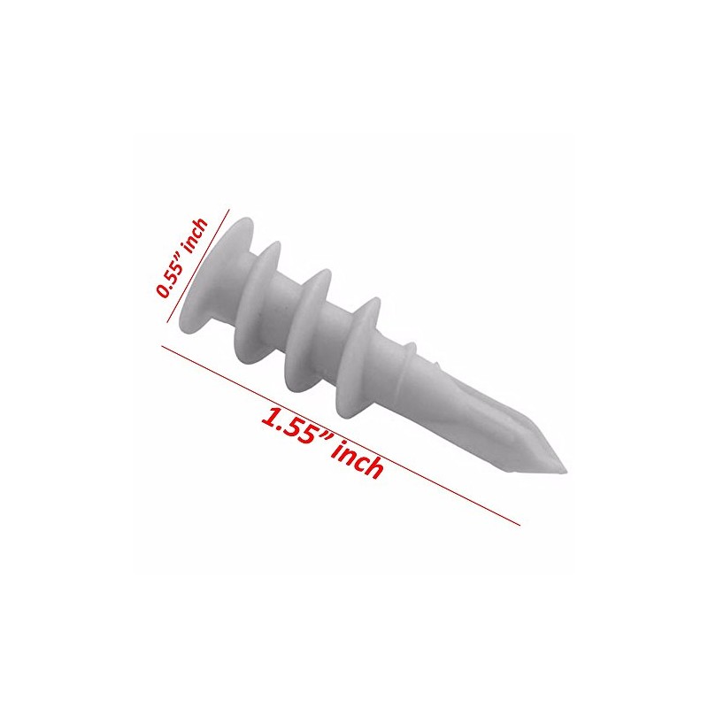Wideskall® Nylon Self Drilling Drywall Anchors Large for #8 -