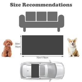 Onarway Waterproof Dog Blanket for Sofa: Washable Pet Bed Blanket Sofa Cover Protector for Dogs Cats - Anti-Slip Sherpa Fleece Throw Puppy Blanket for Bed Furniture Car Chair Floor - 76x178cm Grey