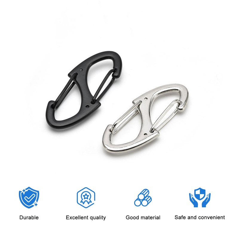 SJUIEO Zipper Clip, Anti-Theft Hook, Double Opening Backpack Zipper Lock,