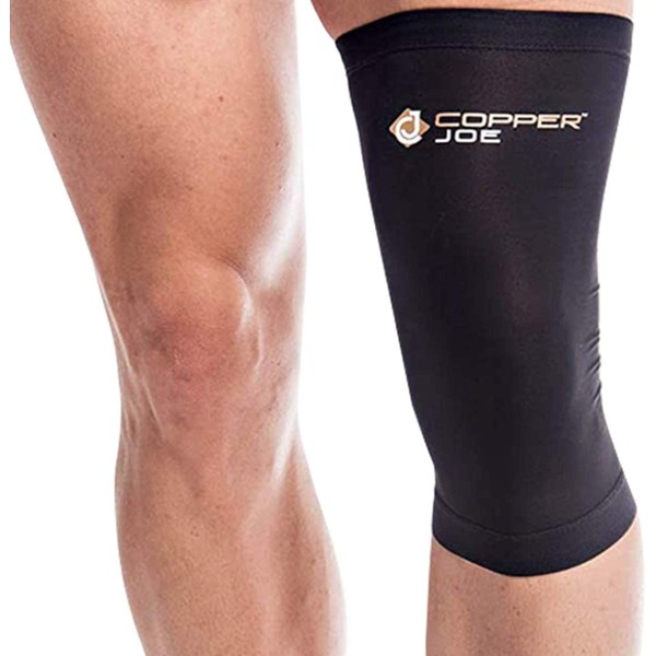 2 Pack - Copper Joe Knee Compression Sleeve, Knee Brace Sleeve Wrap for Knee Pain Relief ,Knee Sleeves for Weightlifting, Running, Meniscus Tear, ACL, Arthritis, Gym, Arthritis & ACL For Men & Women (X-Large)