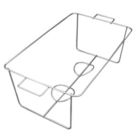 Party Essentials N512864 Chafing Racks/Wire Buffet Stands/Serving Trays Frame Food Warmer, 3 Count, Full Size Standard Chrome