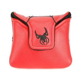 Mykepoda Golf New Spider Embroidery Magnet Golf Square Mallet Club Putter Headcover Red