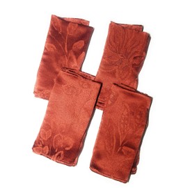 Harvest Season Fall Thanksgiving Napkins Set of 4 (Leaf Pattern Woven Chili)
