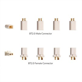 SPARKHOBBY 10pcs BT2.0 Connector Set Male Female Upgrade Banana Pin Plug Suitable for 1S Tiny Whoop Brushless Drones Parts (5paris BT2.0)